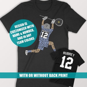 Lacrosse Goalie Word Art T-Shirt, Add Name & Number To Design And Customize In Any Colors, Option To Add Back Print, Adult And Youth Sizes
