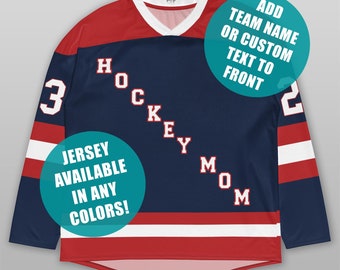 Personalisiertes Hockey Trikot: Personalisierter Name & Nummer, Alle Farben