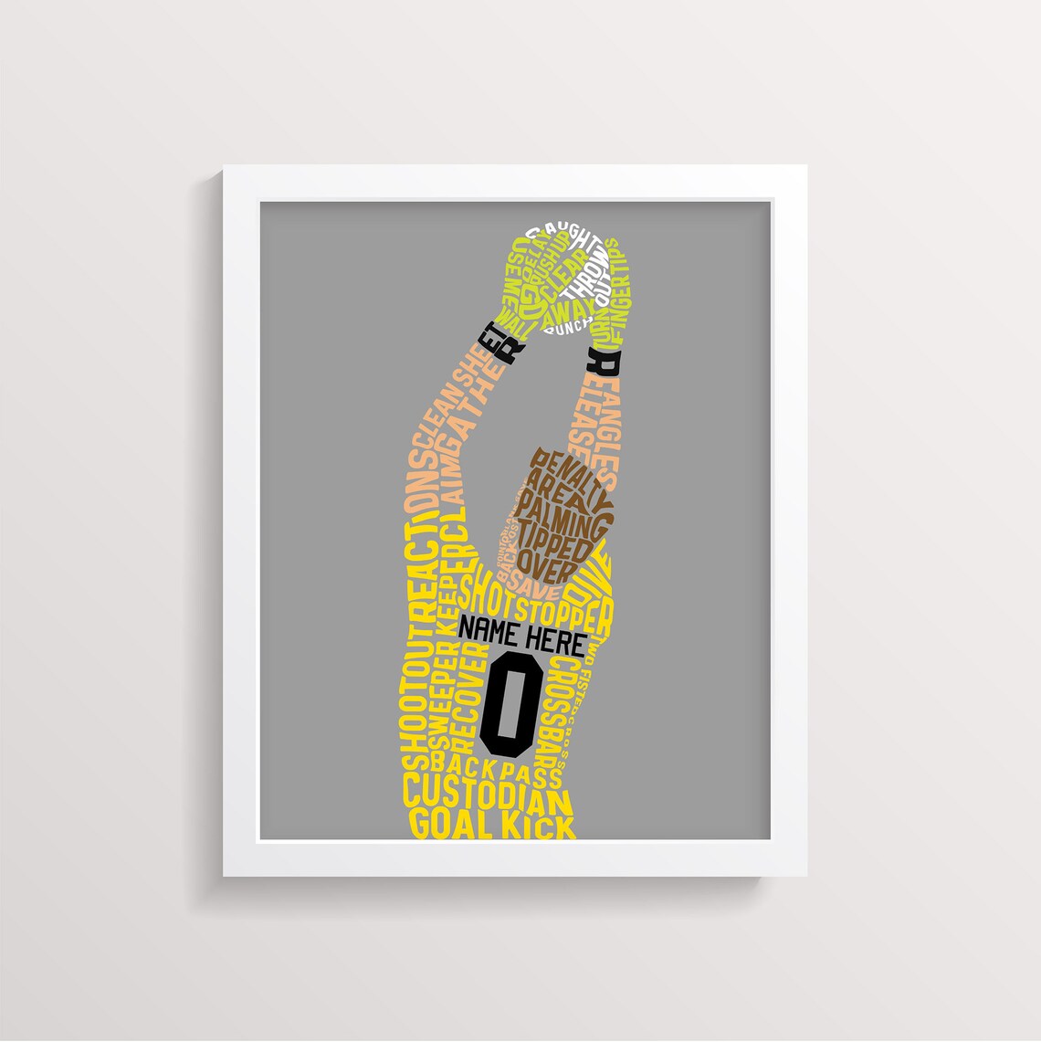Custom Soccer Goalie Word Art Print Football Goalie Print Etsy