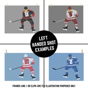 Hockey Player Word Art Print, Customize With Name & Number and in Any Colors, Personalized Ice Hockey Wall Art, Girl Player Version image 3