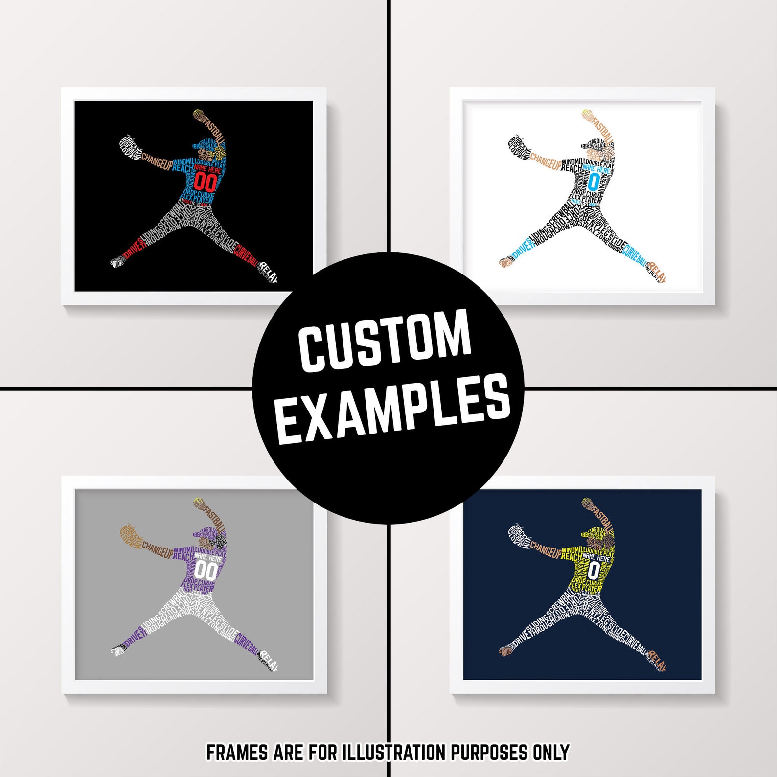 Softball Pitcher Word Art Printable Downloadable Print Etsy