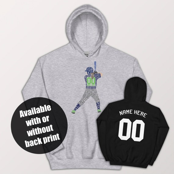 Softball Player Word Art Hoodie Customize With Name & Number - Etsy