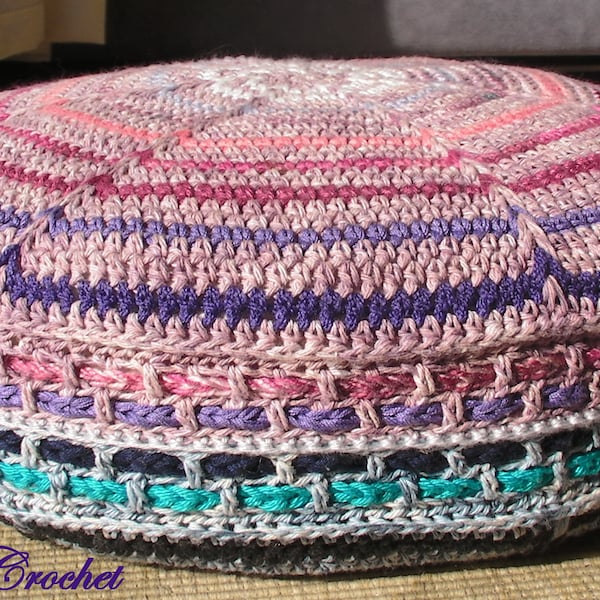 Wisdom & Compassion Crochet Meditation Cushion Pattern, English,  House Decor, Instant PDF Download