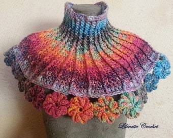 Collar Cowl Capelet Crochet Pattern | Instant PDF download, English, Collar, Cape, Poncho