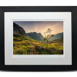 The Three Sisters of Glen Coe, Highlands, Scotland - A5 (10" x 8") Framed Scottish Fine Art Photo Print by Neil Barr of NB Photography