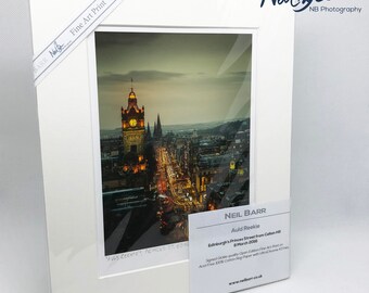 Auld Reekie - Princes Street Edinburgh Scotland - A5 (8" x 10") Unframed Scottish Fine Art Photo Print by Neil Barr