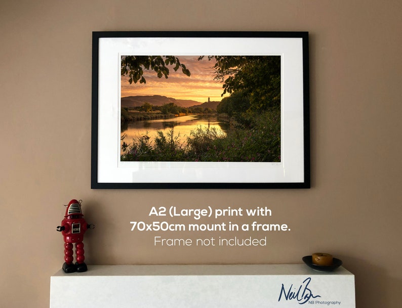 70x50cm A2 A2 The Wallace Monument Stirling Scotland Unframed Scottish Fine Art Photo Print by Neil Barr of NB Photography