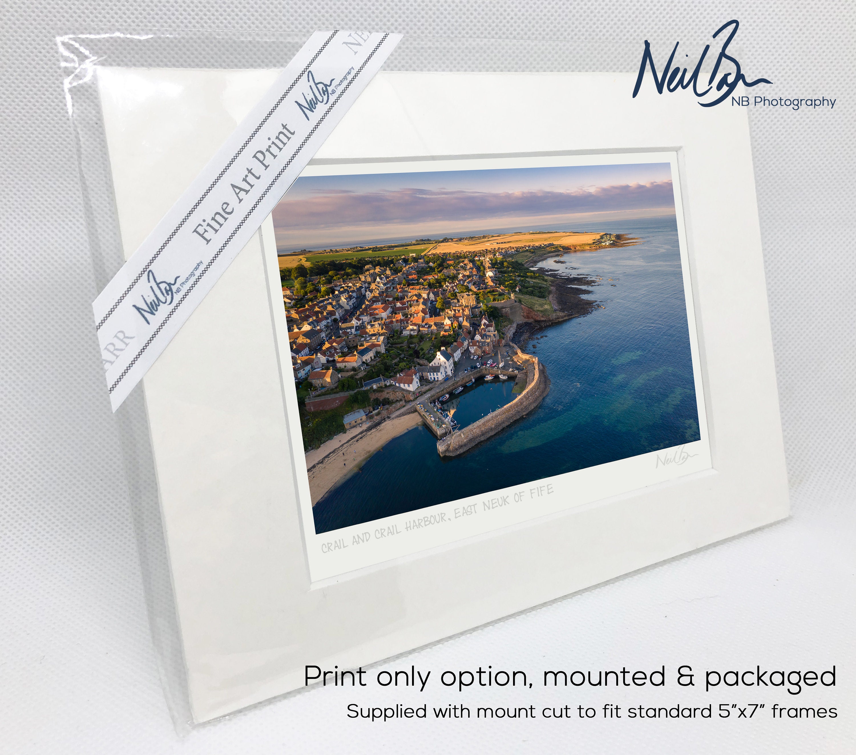 A6 East Neuk of Fife Scotland 7 x 5 Framed Scottish Fine Art Photo Print by Neil Barr of NB Photography A6 Crail & Crail Harbour