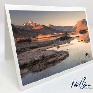 Rannoch Moor Glen Coe Highlands - Carte de voeux Ecosse du photographe paysagiste écossais Neil Barr - Intérieur vierge