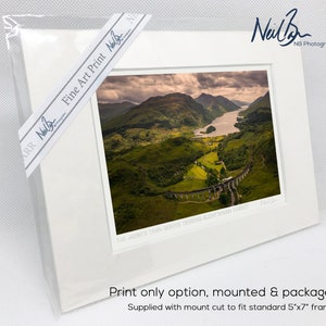Jacobite Train and Glenfinnan Viaduct Scotland - A6 (7" x 5") Unframed Scottish Fine Art Photo Print by Neil Barr of NB Photography
