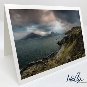 Cuillins & Loch Scavaig d'Elgol, île de Skye - Carte de voeux Ecosse du photographe paysagiste écossais Neil Barr - Intérieur vierge