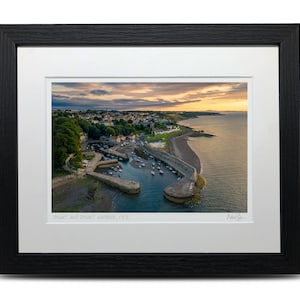 Dysart & Dysart Harbour, East Neuk of Fife, Scotland - A5 (10&quot; x 8&quot;) Framed Scottish Fine Art Photo Print by Neil Barr of NB Photography