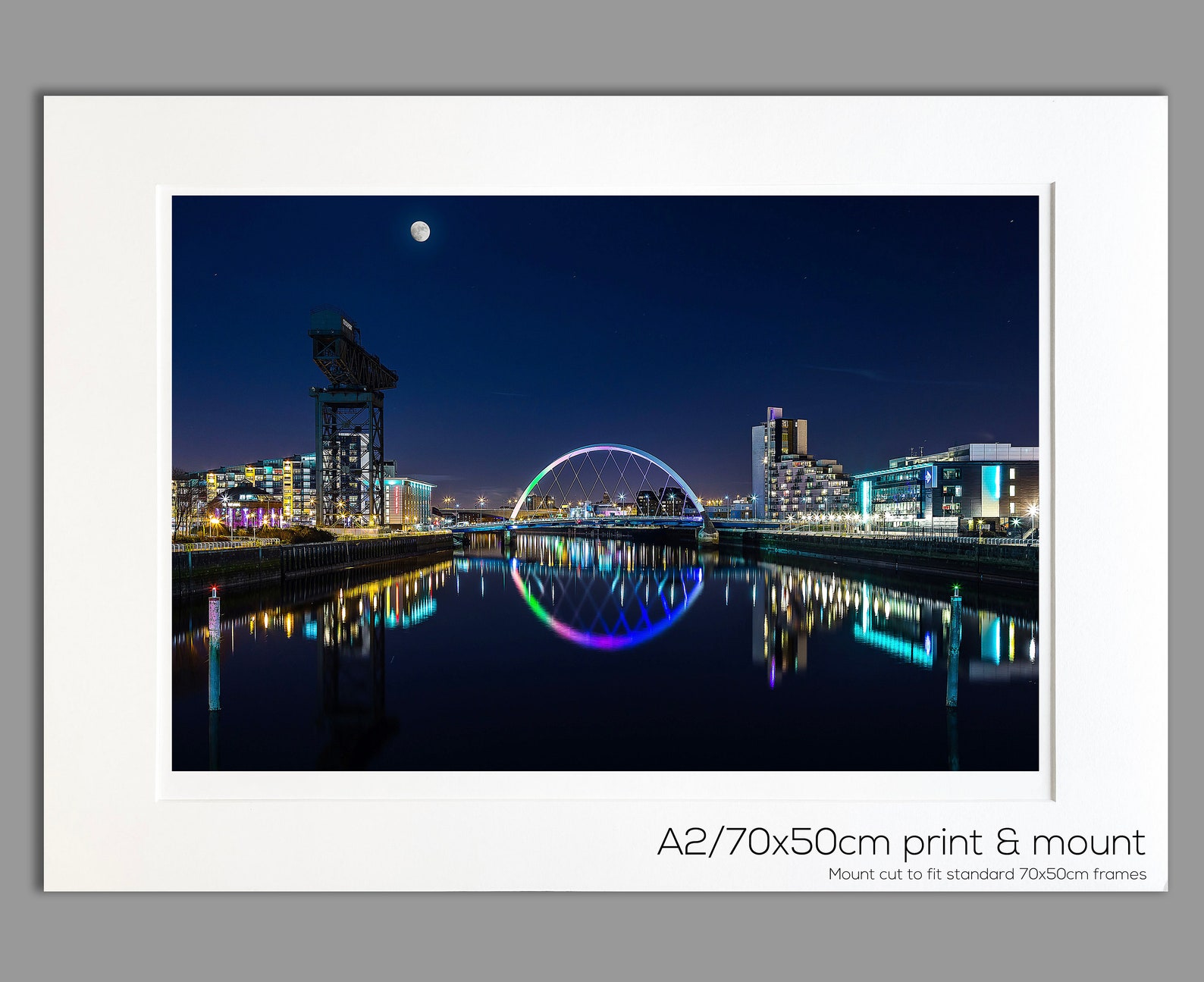 A2 Clyde Arc & River Clyde Glasgow Scotland A2 70x50cm Etsy