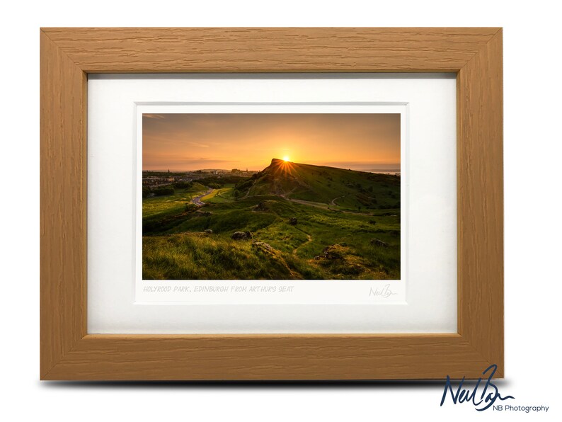 A6 Framed Scottish Fine Art Photo Print by Neil Barr of NB Photography A6 Holyrood Park Edinburgh Arthurs Seat Scotland 7 x 5