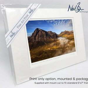 Buachaille Etive Mòr, Glen Coe, Scotland - A6 (7&quot; x 5&quot;) Unframed Scottish Fine Art Photo Print by Neil Barr of NB Photography