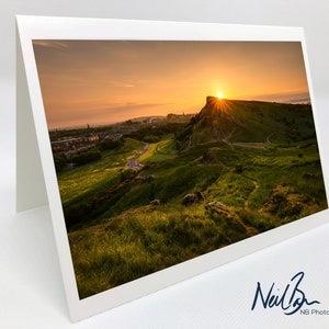 Holyrood Park Edinburgh Arthurs Seat - Carte de voeux Ecosse du photographe paysagiste écossais Neil Barr - Intérieur vierge