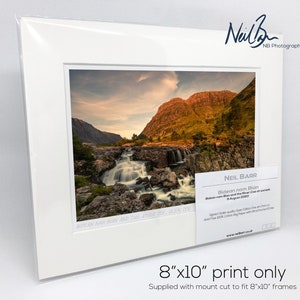 Bidean nam Bian & River Coe, Glen Coe, Scotland - A5 (10&quot; x 8&quot;) Unframed Scottish Fine Art Photo Print by Neil Barr