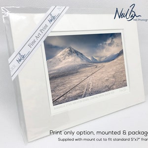 Buachaille Etive Mòr / Stob Dearg Glen Coe Scotland - A6 (7&quot; x 5&quot;) Unframed Scottish Fine Art Photo Print by Neil Barr