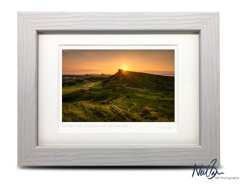 A6 Framed Scottish Fine Art Photo Print by Neil Barr of NB Photography A6 Holyrood Park Edinburgh Arthurs Seat Scotland 7 x 5