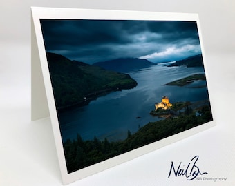 Eilean Donan Castle - Scotland Greeting Card by Scottish Landscape Photographer Neil Barr - Blank Inside