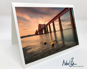 The Forth Bridge Queensferry - Scotland Greeting Card by Scottish Landscape Photographer Neil Barr - Blank Inside