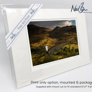The Jacobite Steam Train Glenfinnan Viaduct Scotland - A6 (7" x 5") Unframed Scottish Fine Art Photo Print by Neil Barr of NB Photography