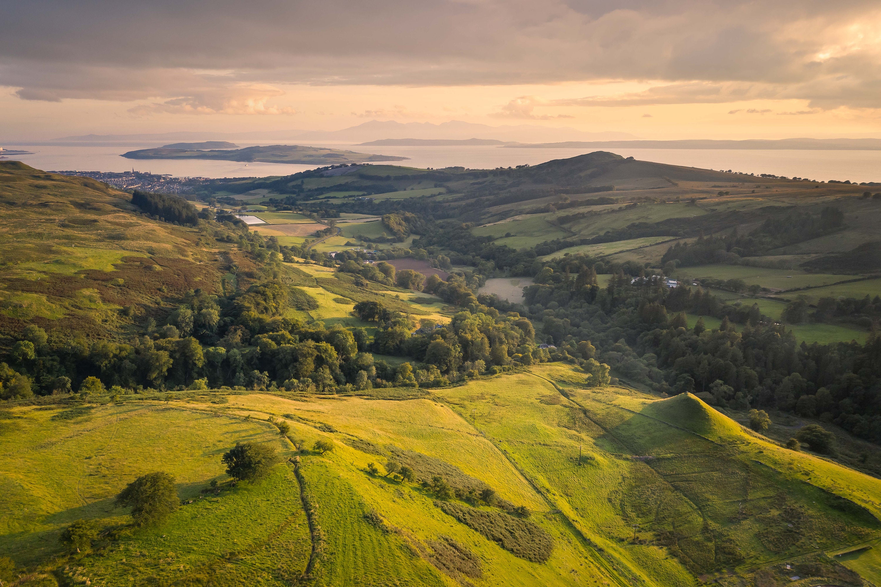 Brisbane Glen Largs & Across to Arran Scotland A5 Etsy