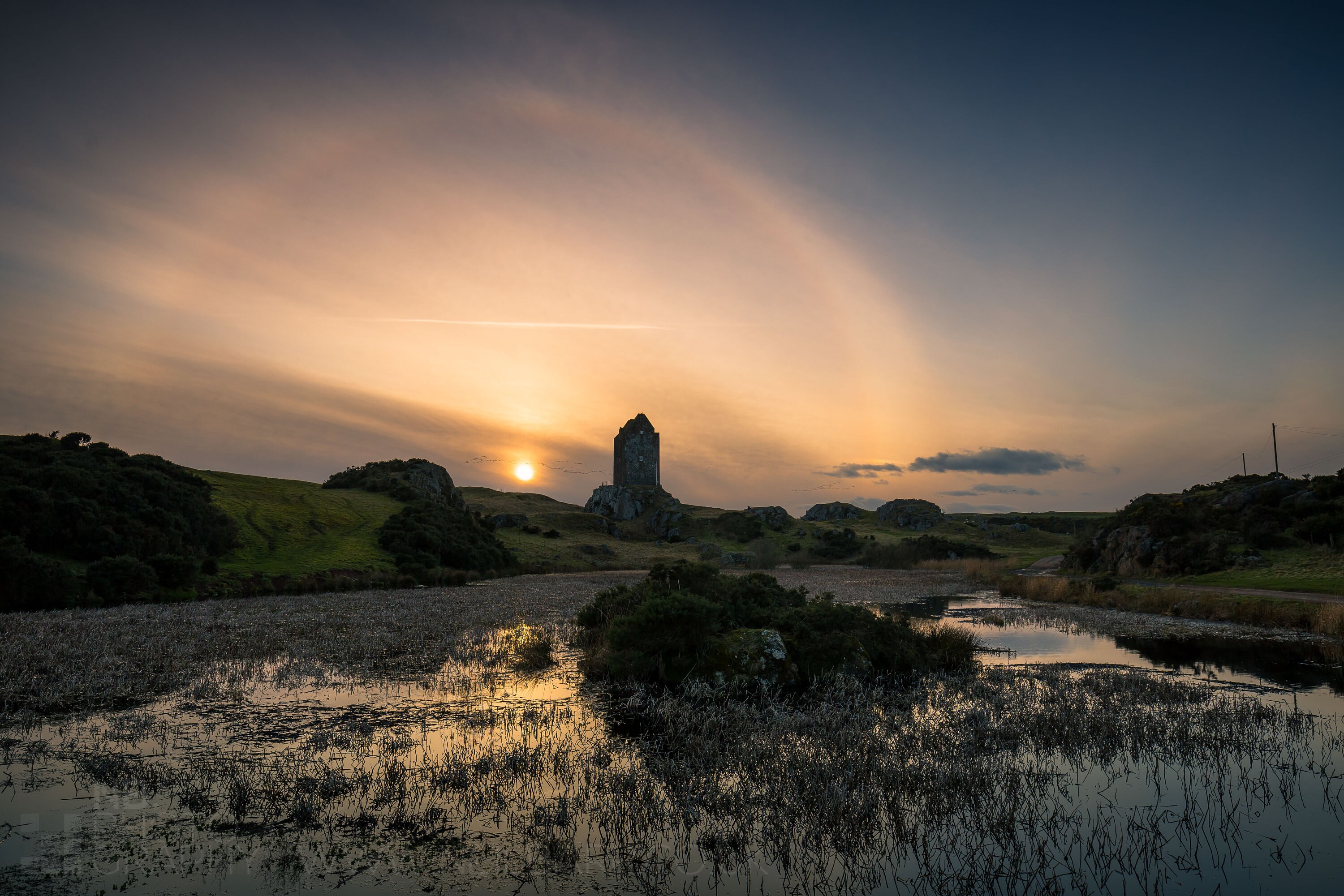 A6 Smailholm Tower & Eildon Hills Borders Scotland Unframed Scottish