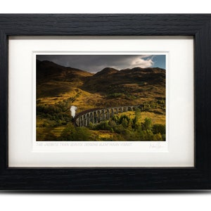 The Jacobite Steam Train Glenfinnan Viaduct Scotland - A6 (7" x 5") Framed Scottish Fine Art Photo Print by Neil Barr of NB Photography