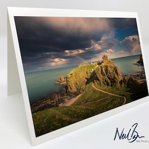 Château de Dunnottar Aberdeenshire - Carte de voeux écossaise par le photographe paysagiste écossais Neil Barr - Intérieur vierge