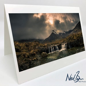 Fairy Pools, île de Skye - Carte de voeux Écosse par le photographe paysagiste écossais Neil Barr - Intérieur vierge