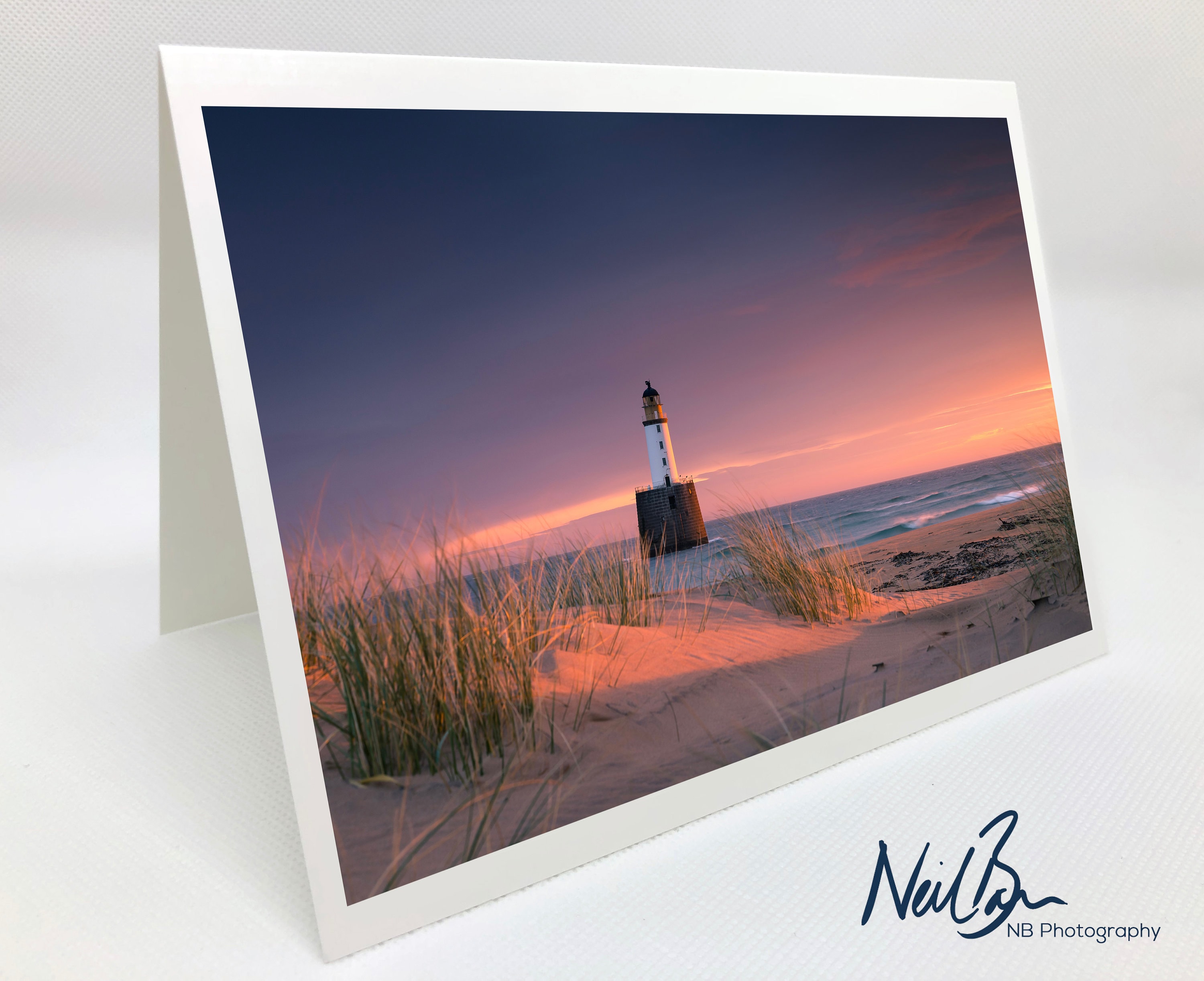 Rattray Head Lighthouse Aberdeenshire - Scotland Greeting Card by Scottish Landscape Photographer Neil Barr - Blank Inside