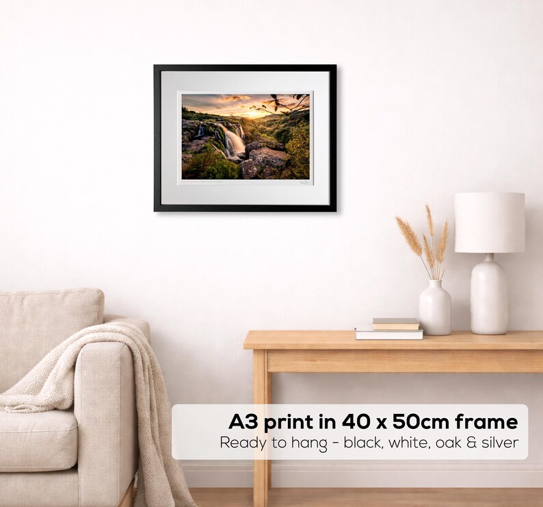 Cascada de Loup of Fintry, Endrick Water, Stirling, Escocia - A3 (40 x 50 cm) (Enmarcada y sin enmarcar) - Impresión fotográfica de paisaje escocés - Regalo de Escocia imagen 9