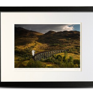 The Jacobite Steam Train Glenfinnan Viaduct Scotland - A4 (40x30cm) Framed Scottish Fine Art Photo Print by Neil Barr of NB Photography