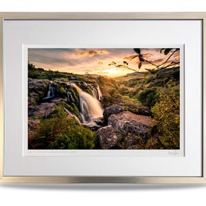 Cascada de Loup of Fintry, Endrick Water, Stirling, Escocia - A3 (40 x 50 cm) (Enmarcada y sin enmarcar) - Impresión fotográfica de paisaje escocés - Regalo de Escocia Silver