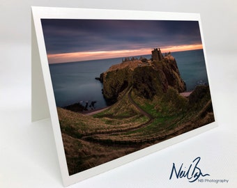 Dunnottar Castle Aberdeenshire - Scottish Greeting Card by Scotland Landscape Photographer Neil Barr - Blank Inside