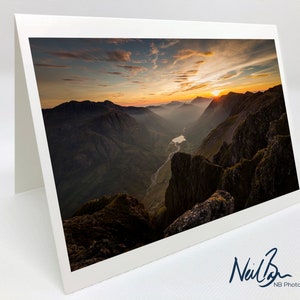 Glen Coe Aonach Eagach - Carte de voeux Ecosse par le photographe paysagiste écossais Neil Barr - Intérieur vierge