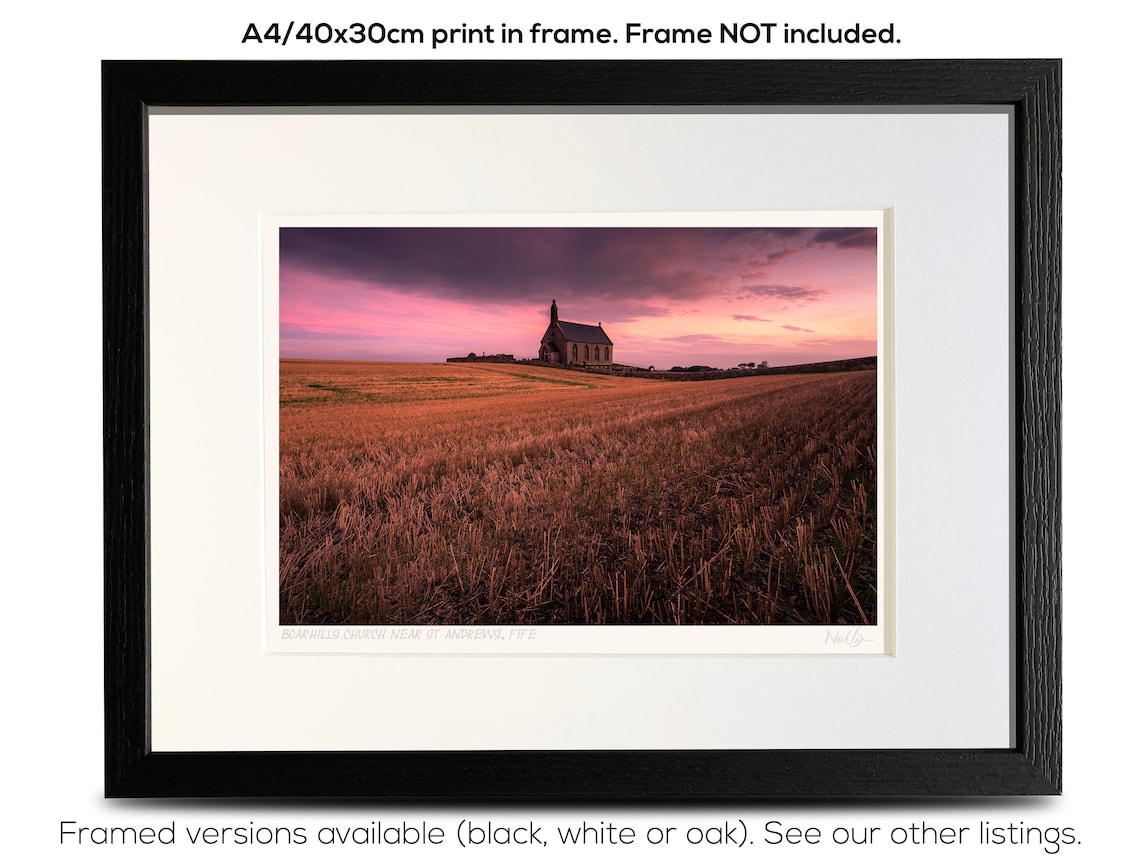 A4 Boarhills Church Fife Scotland A4 40x30cm Unframed Etsy