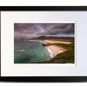 Luskentyre & Sheileboist, West Harris, Outer Hebrides, Scotland - A4 (40x30cm) Framed Scottish Fine Art Photo Print by Neil Barr