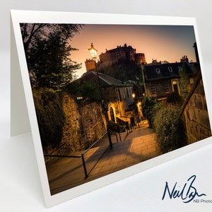 Le château d'Édimbourg de Vennel - Carte de voeux Écosse par le photographe paysagiste écossais Neil Barr - Intérieur vierge