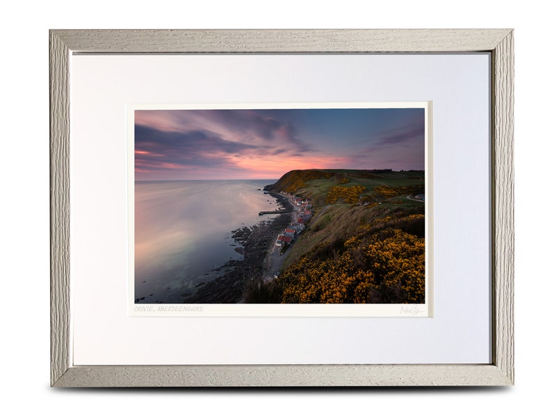 Scotland A4 The historic fishing village of Crovie Framed Scottish Fine Art Photo Print by Neil Barr 40x30cm Aberdeenshire A4
