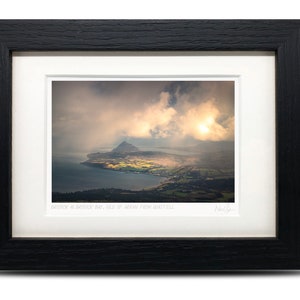Brodick & Holy Island, Isle of Arran, Ayrshire, Scotland - A6 (7" x 5") Framed Scottish Fine Art Photo Print by Neil Barr