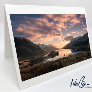 Carte de voeux Glenfinnan Loch Shiel Highlands - Écosse par le photographe paysagiste écossais Neil Barr - Intérieur vierge