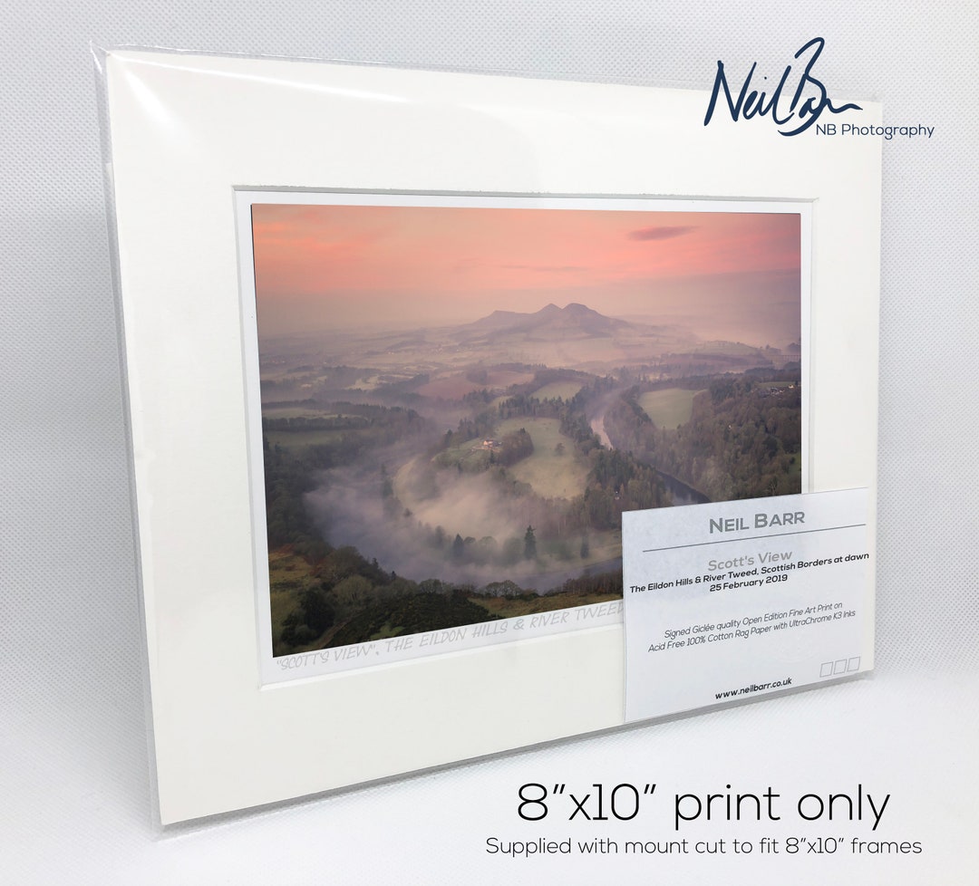 Scott's View - River Tweed & Eildon Hills Borders Scotland - A5 (10" X ...