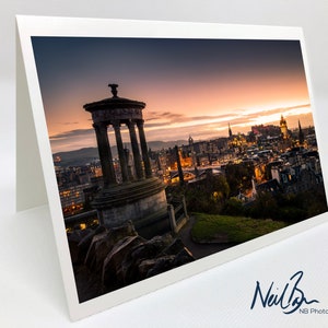 Château d'Édimbourg depuis Calton Hill - Carte de voeux Ecosse du photographe paysagiste écossais Neil Barr - Intérieur vierge