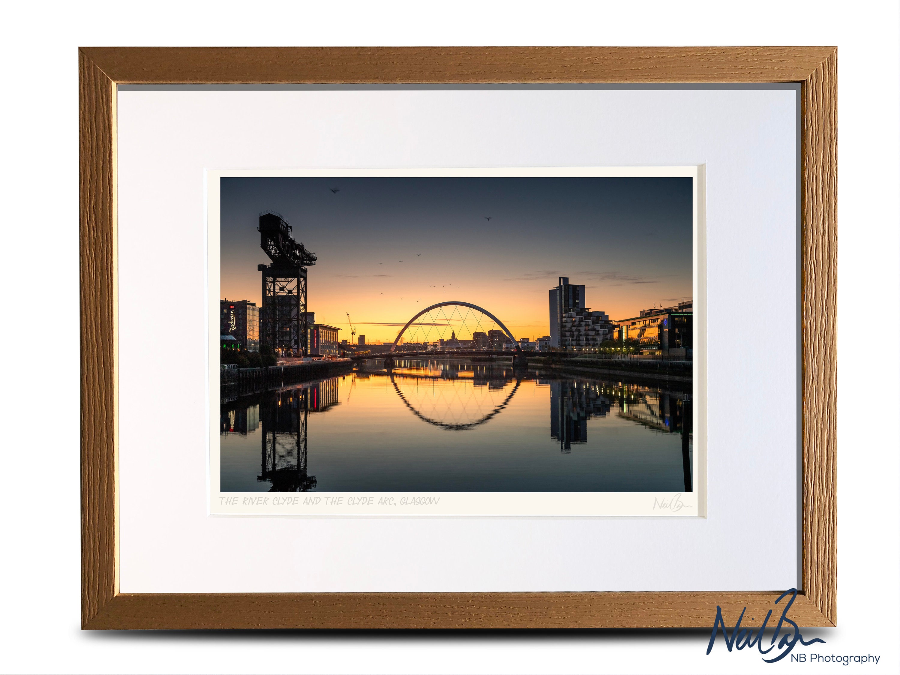 Clyde Arc & River Clyde Glasgow Scotland A4 40x30cm Framed Etsy UK
