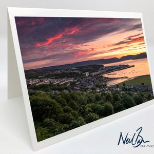 Gourock et Firth of Clyde de Lyle Hill - Carte de voeux écossaise par le photographe paysagiste écossais Neil Barr - Intérieur vierge