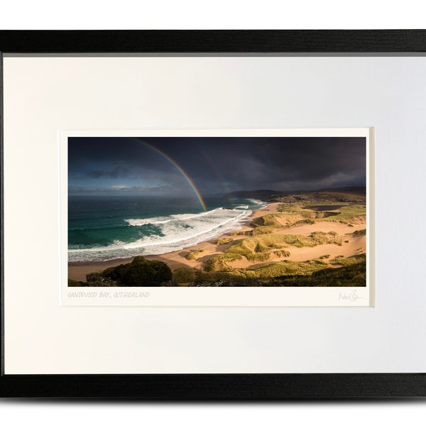 Sandwood Bay (Bàgh Seannabhad) Cape Wrath Sutherland Scotland - A4 (40x30cm) Framed Scottish Fine Art Photo Print by Neil Barr