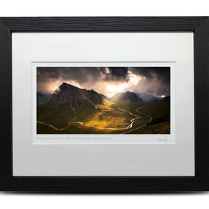 Glen Coe Highlands Buachaille Etive Mor Scotland - A5 (10&quot; x 8&quot;) Framed Scottish Fine Art Photo Print by Neil Barr of NB Photography