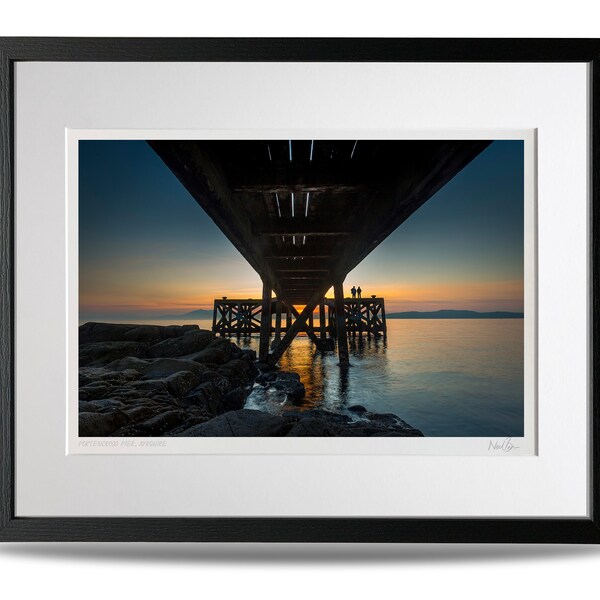 Portencross Pier Ayrshire Scotland - A3 (50x40cm) Framed Scottish Fine Art Photo Print by Neil Barr of NB Photography